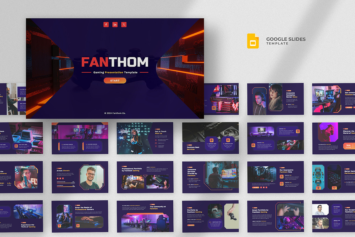 Gaming eSports Google Slides, a Presentation Template by fluffstudio (Photo 1 of 5)