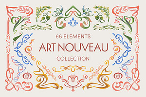 Art Nouveau Elements Set