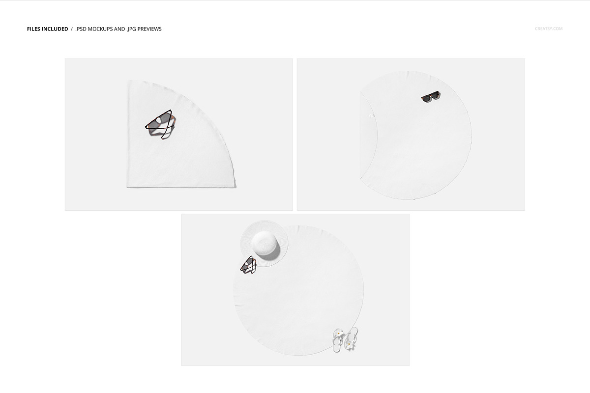 Microfiber Round Beach Towel Mockup, a Product Mockup by Creatsy (Photo 2 of 9)