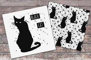 Black Cats Illustrations + patterns