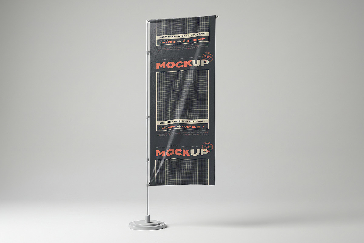 Multipurpose Flags and Banners Mocku, a Product Mockup by Luuqas Design (Photo 2 of 9)