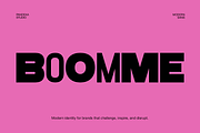 Boomme - Modern Urban Font, a Sans Serif Font by Pandeka Studio (Thumbnail 1 of 9)
