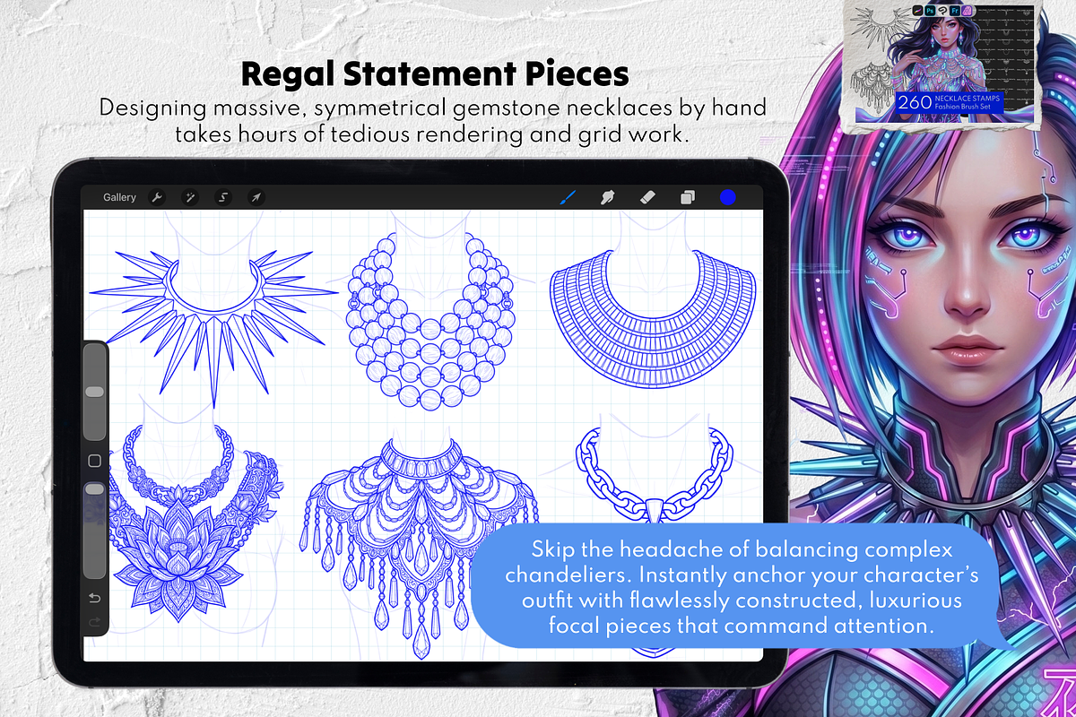 Procreate Fantasy Stamps Bundle, a Brush Add-On by Selentaori Studio (Photo 14 of 20)