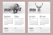Black And White Wall Calendar, a Stationery Template by ContestDesign (Thumbnail 4 of 4)