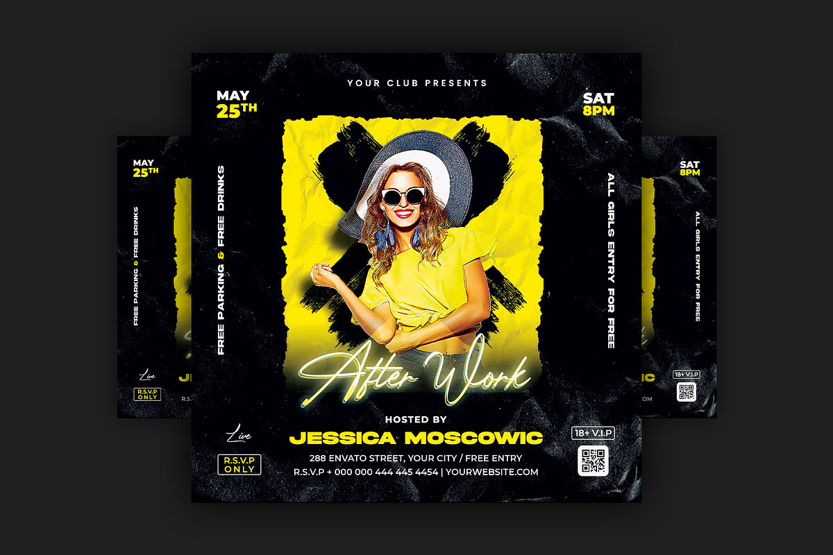 After Work Night Club Flyer, a Flyer Template by CocoDesign (Photo 1 of 2)