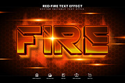 Red Fire Editable Text Effect, a Layer Style Add-On by Niestart Creation (Thumbnail 1 of 2)