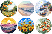 Nature & Landscape Watercolor Bundle, an Illustration by Pixels.Craft (Thumbnail 3 of 6)