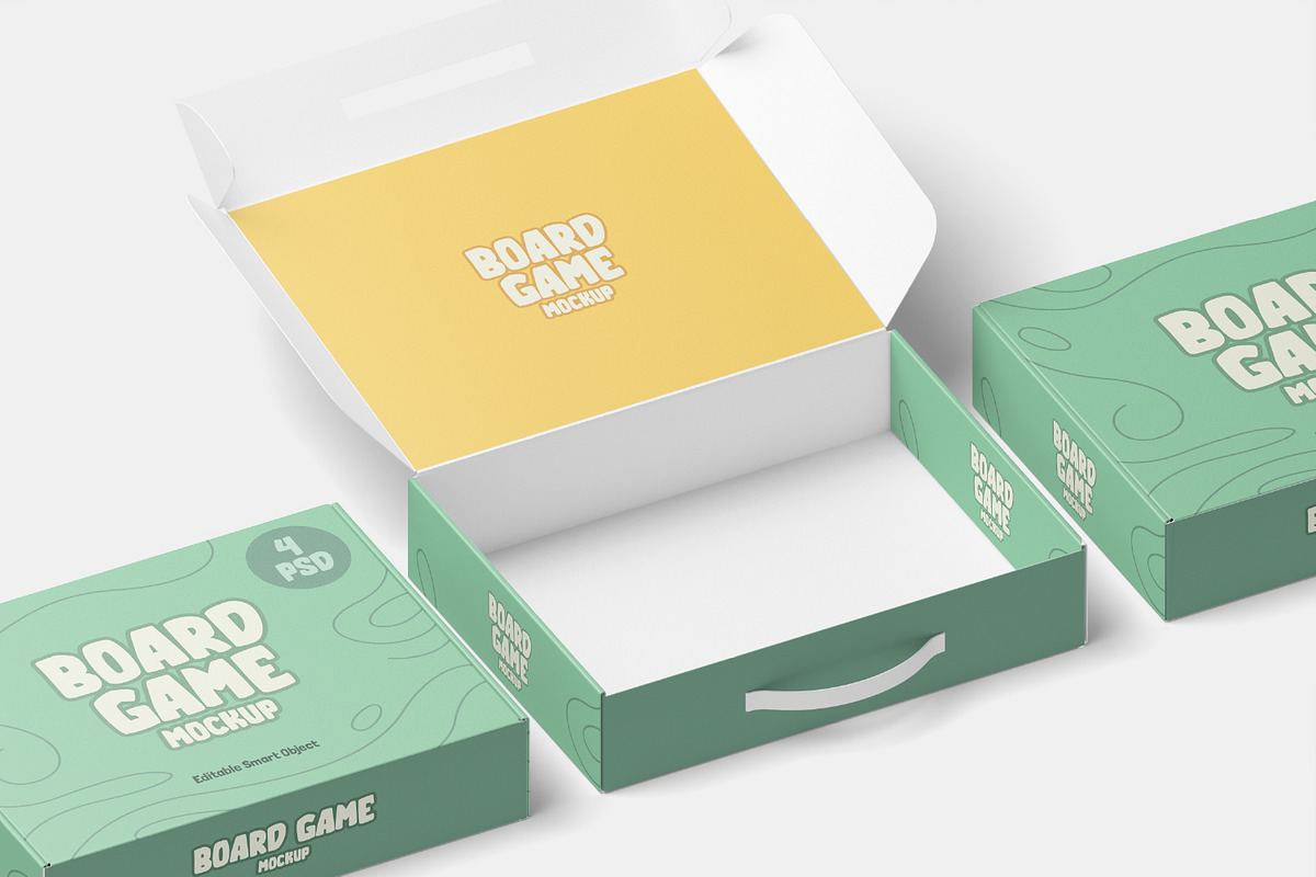 Board Game Box Mockup, a Packaging Mockup by Alolieli Studio (Photo 5 of 5)