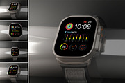Apple Watch Ultra Mockup, a Wearable Device Mockup by Mockupnine (Thumbnail 1 of 7)