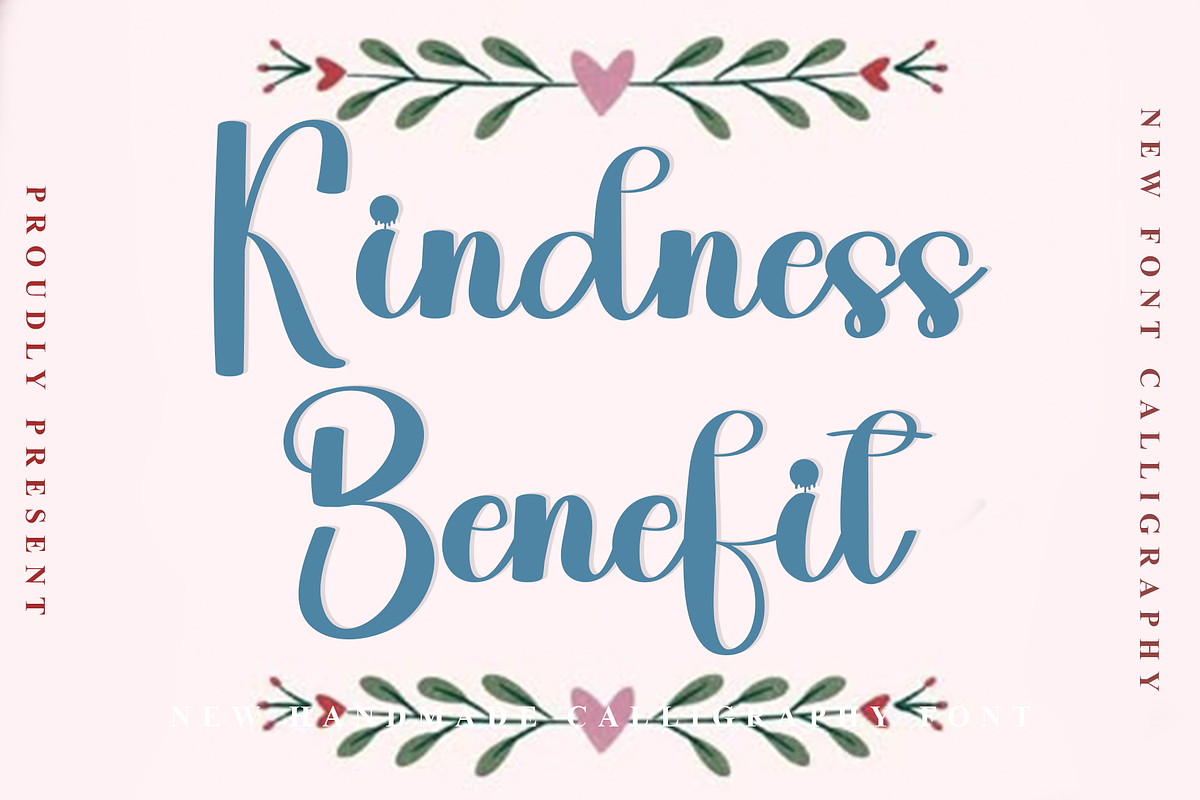 Kindness Benefit, a Handwritten Font by FreshTypeINK (Photo 1 of 8)