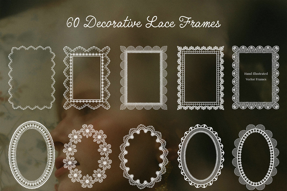 Vector Lace Frames, Doilies, Pattern, an Object Graphic by Essentially Nomadic (Photo 7 of 14)