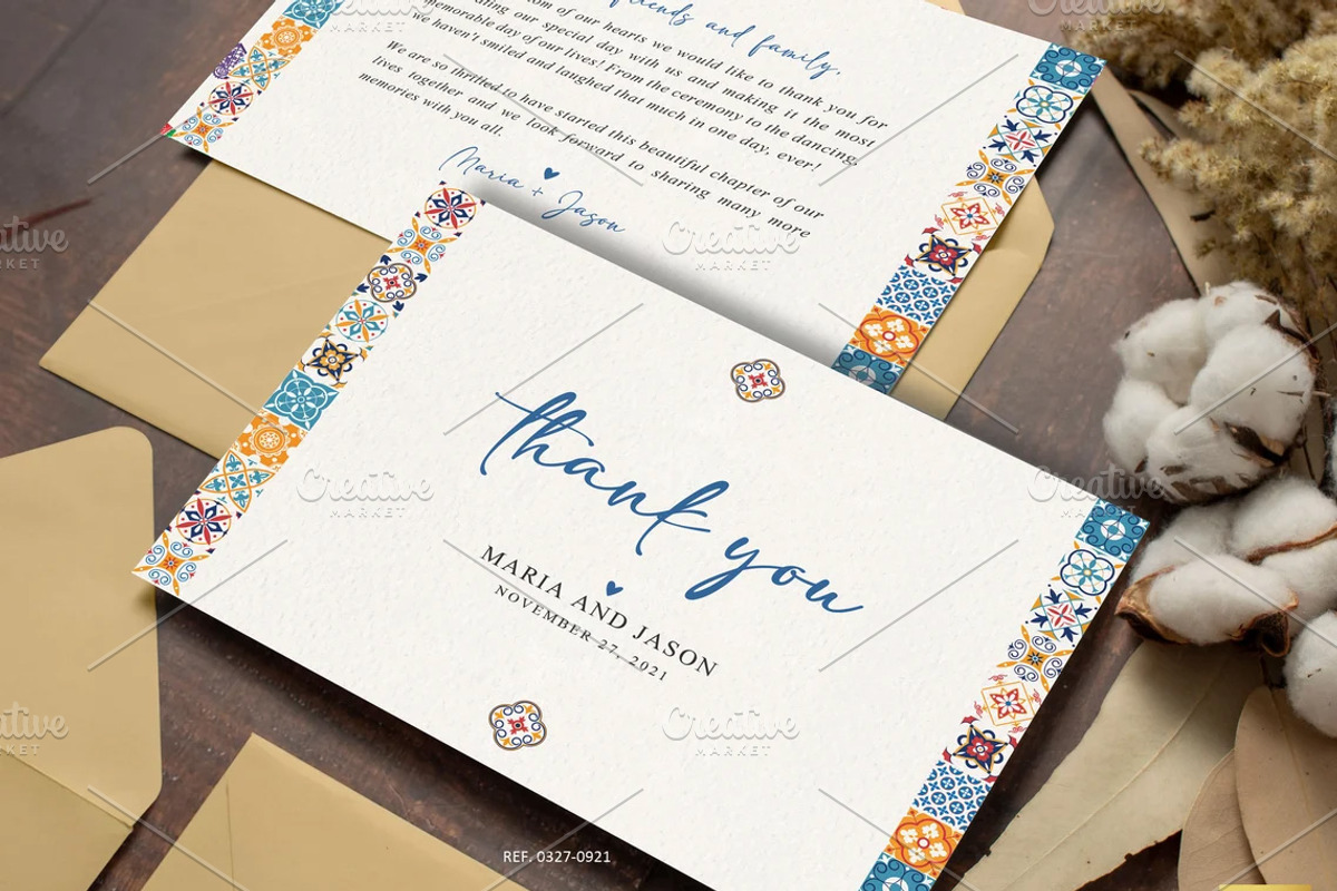 Mexican Thank You Card | CANVA, a Stationery Template by Creative Market (Photo 1 of 5)