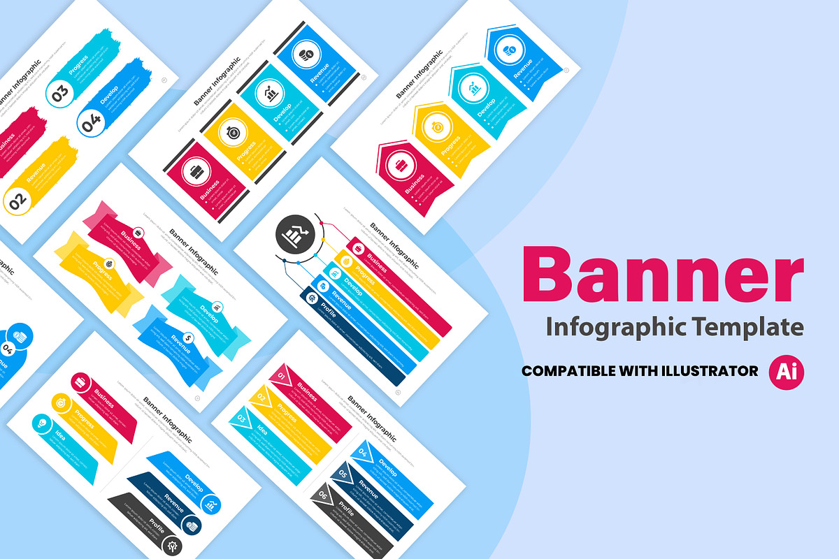 Banner Infographics Template EPS, a Presentation Template by Mighty-Slide (Photo 1 of 7)