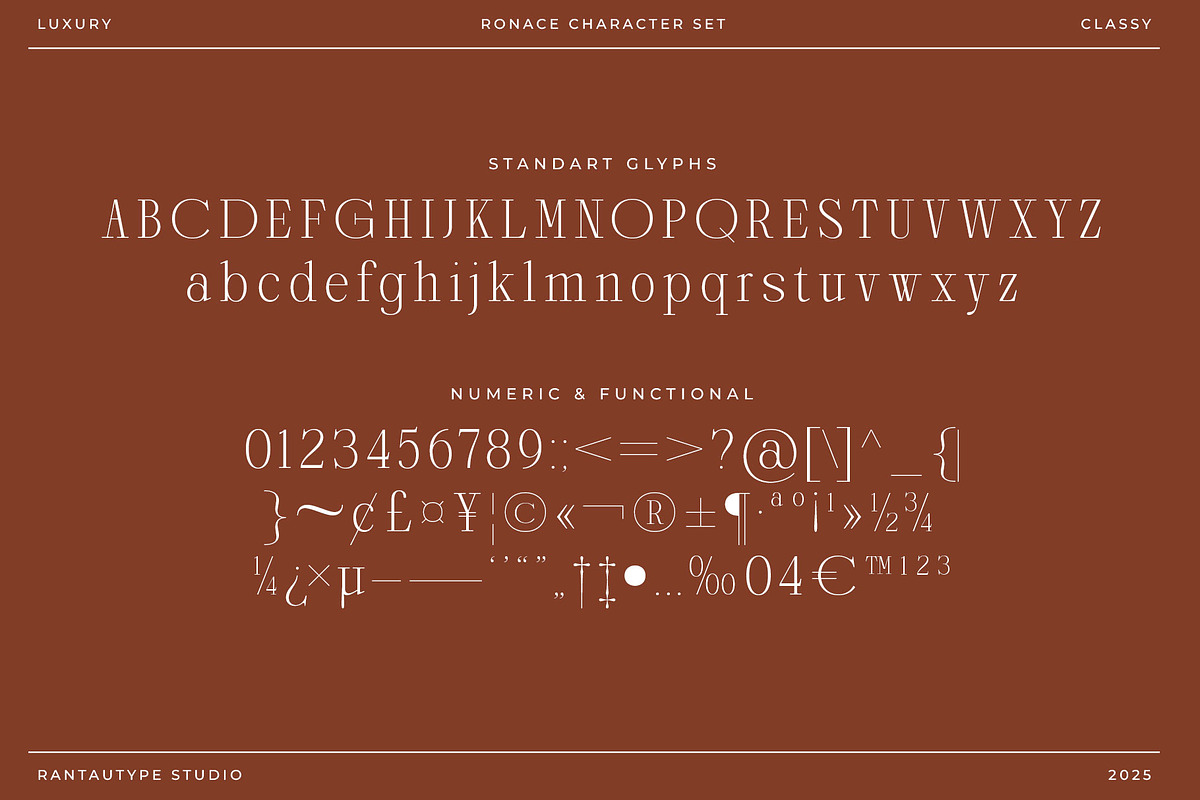 Ronace Classy Luxury Serif Font, a Font by RantautypeStudio (Photo 17 of 17)