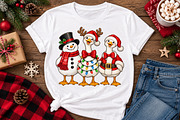Vintage Christmas Goose Png, a Seasonal Illustration by Watercolor design (Thumbnail 1 of 3)