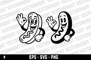 Cartoon mascot of a hot dog, a Food Illustration by Vectorhight (Thumbnail 2 of 3)