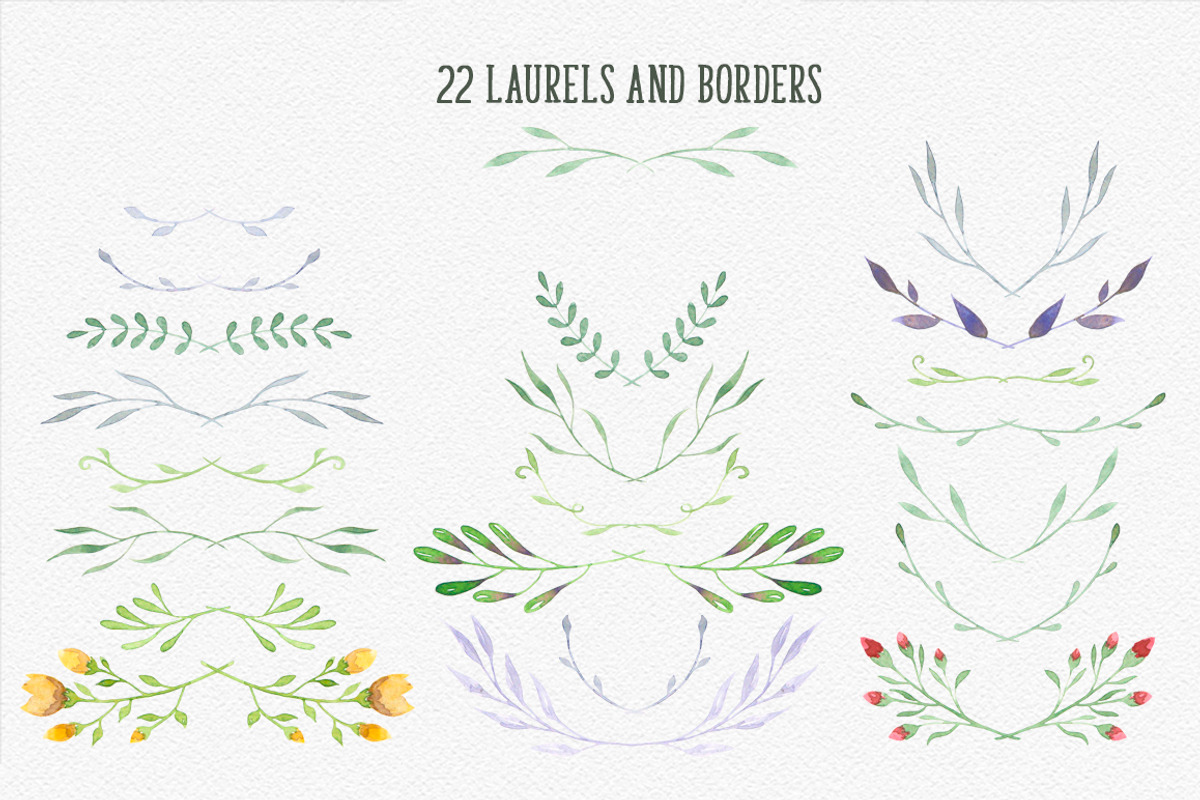 Watercolor floral elements, an Illustration by Lina_Lisichka (Photo 4 of 5)