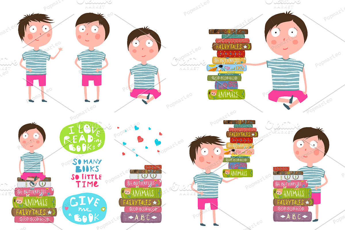 Give me a Book! HUGE Reading Bundle, an Education Illustration by Popmarleo Shop (Photo 10 of 20)