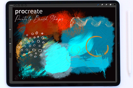 105 Procreate Painterly Brush Stamps
