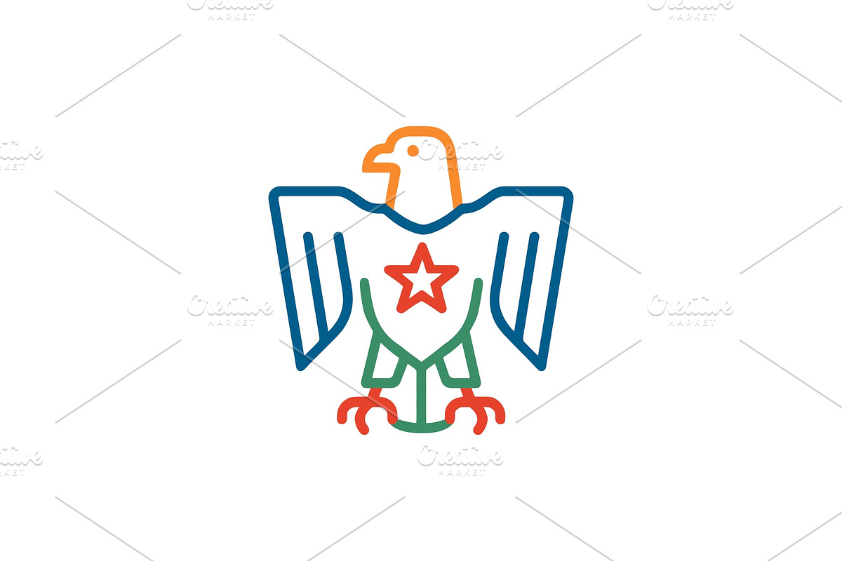 Patriotic Eagle Graphic Symbol, a Branding & Logo Template by Vectorium Studio (Photo 1 of 3)