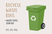 Recycle waste bins, an Illustration by Primula`s shop (Thumbnail 1 of 5)