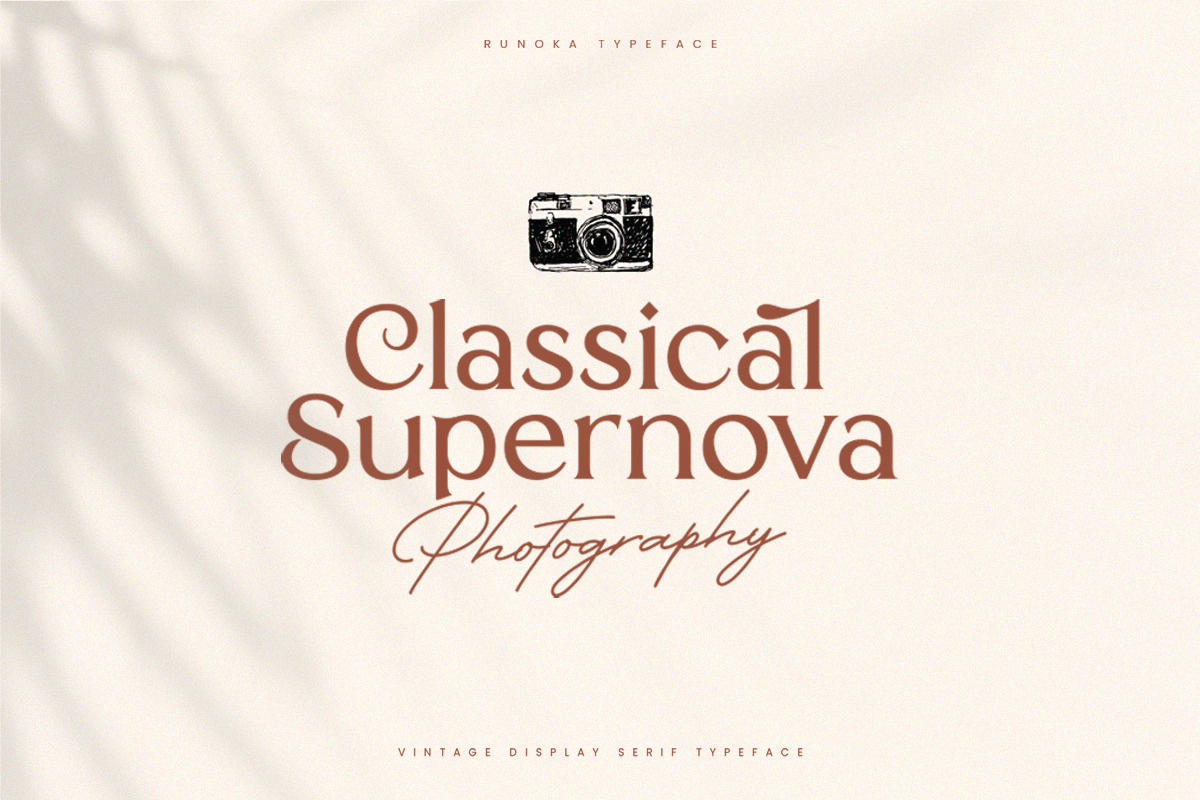 Runoka | Vintage Serif Font, a Serif Font by Pentagonistudio (Photo 5 of 10)
