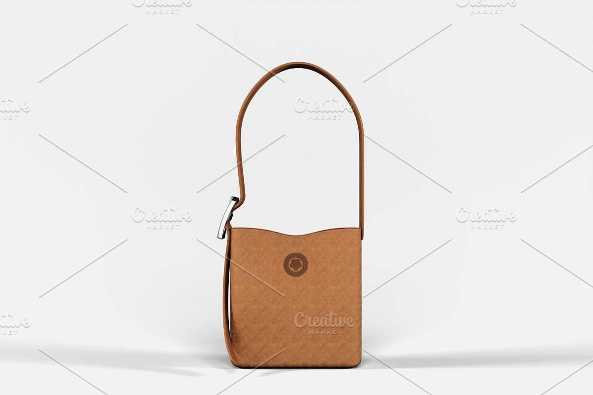 Bleecker Bucket Bag Mockup, a Merchandise Mockup by Claymoon Lab (Photo 2 of 7)