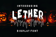 LETHER FONT, a Sans Serif Font by MaikoHatta (Thumbnail 1 of 2)