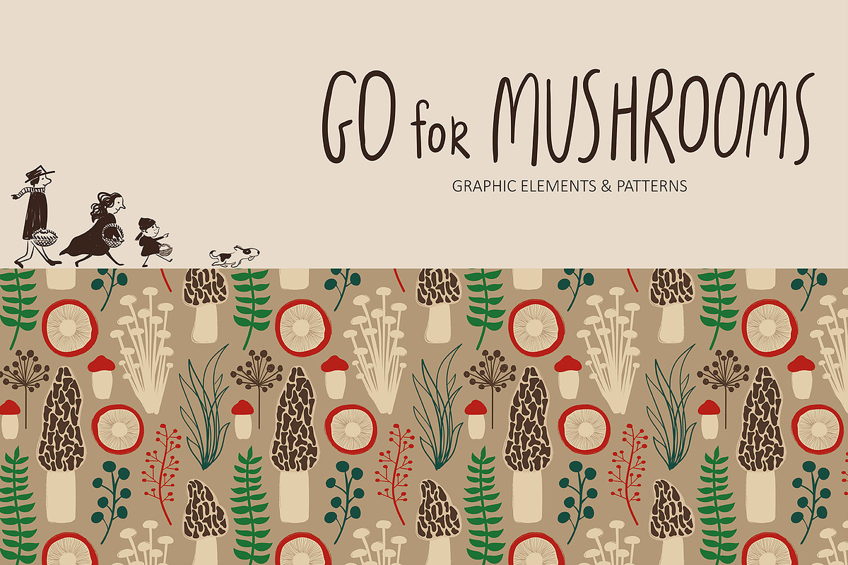 Go for Mushrooms. Forest Collection., a Food Illustration by Annakniaz (Photo 1 of 11)