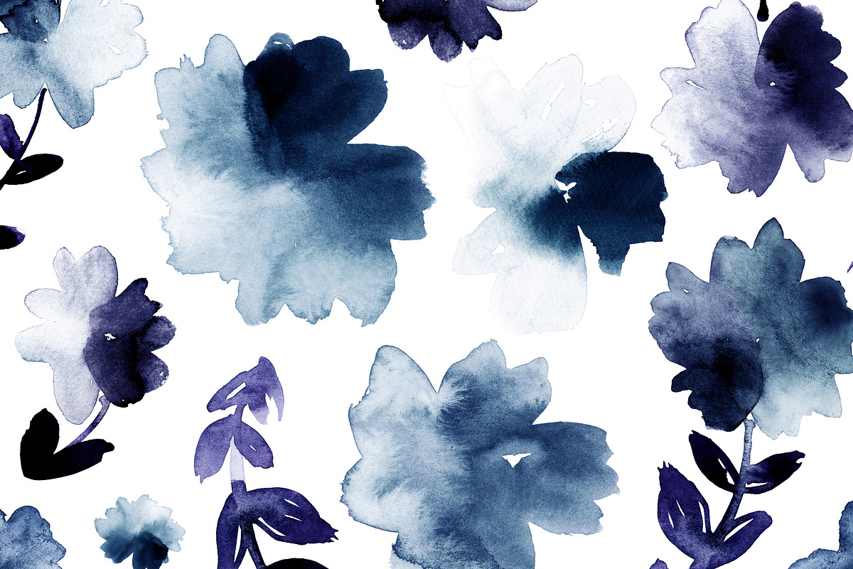 Watercolor floral pattern, a Pattern Graphic by Anya-D (Photo 1 of 4)
