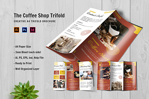 Coffee Shop Trifold Brochure