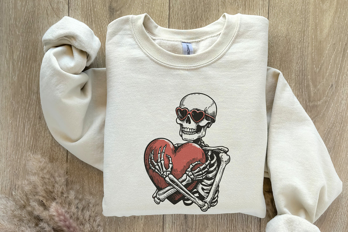 Skeleton Hugging a Heart PNG, Funny, an Illustration by SharpMarketplace (Photo 8 of 9)