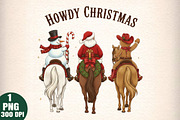Howdy Christmas Cowboy PNG, an Illustration by Daily.Designs (Thumbnail 1 of 5)