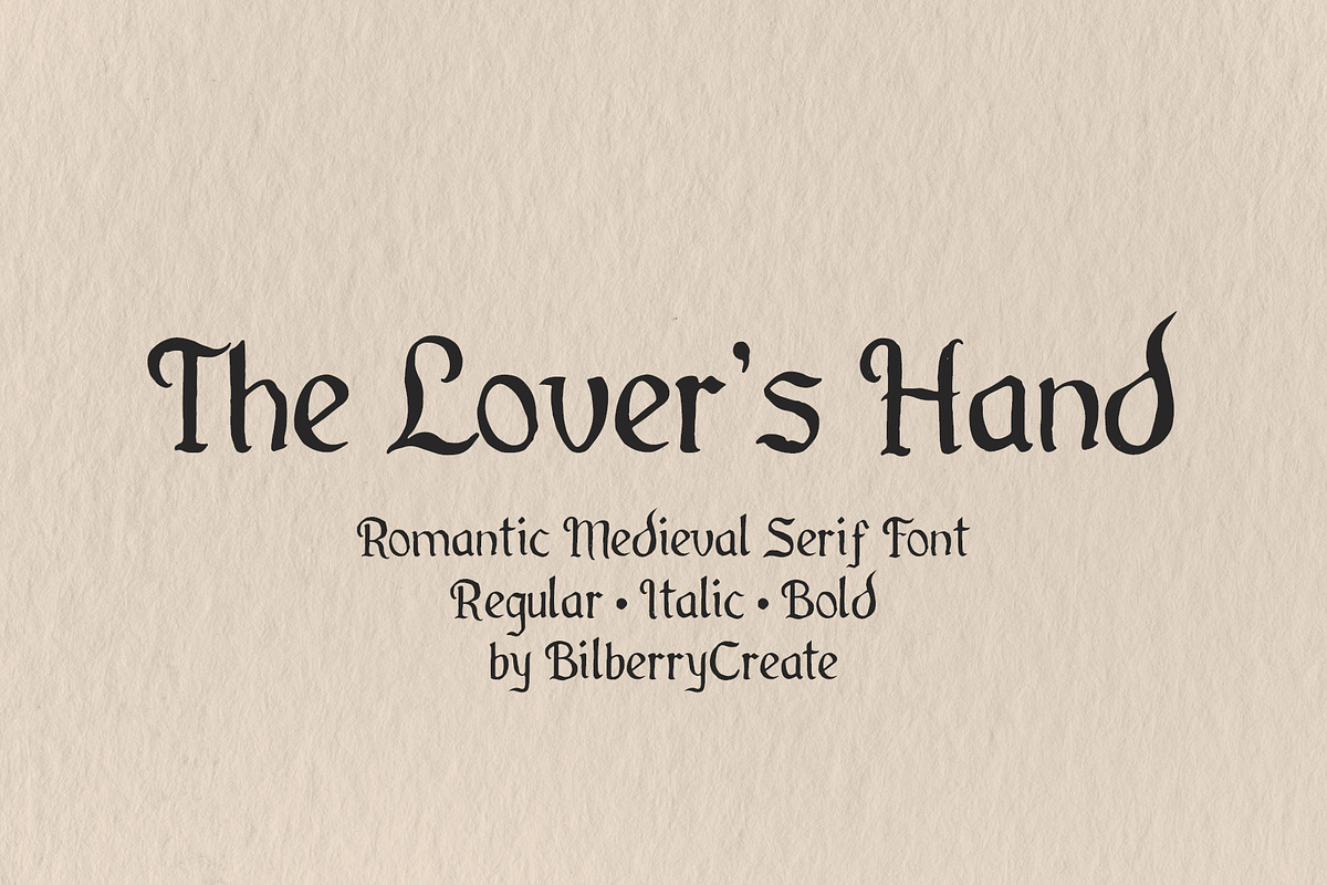 The Lover’s Hand Font Family, a Handwritten Font by BilberryCreates (Photo 1 of 20)