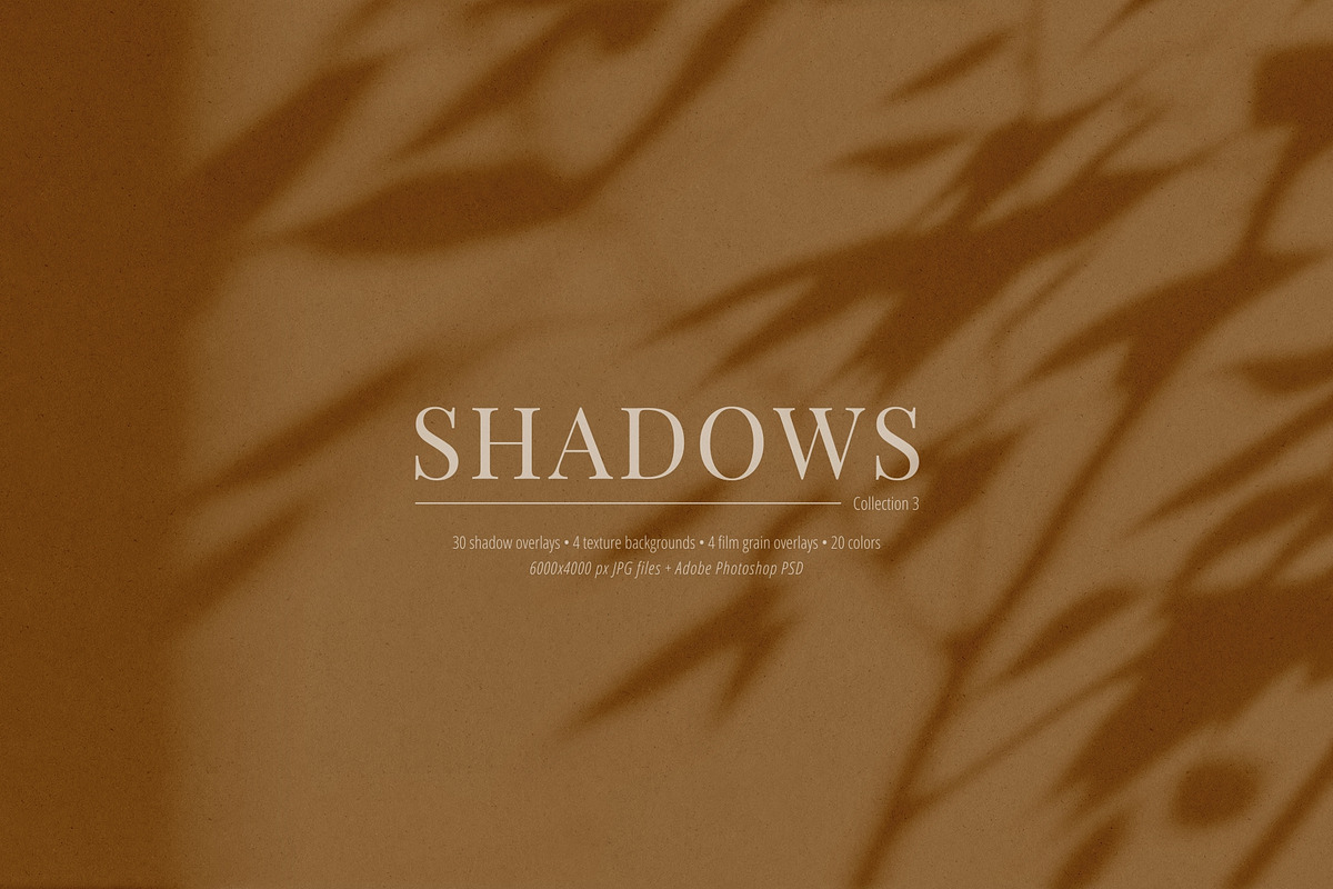 30 Shadow Overlays vol. 03 Plants, a Background Graphic by DESIGN BY nube (Photo 4 of 10)