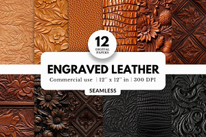 12 Tooled Leather Texture Patterns