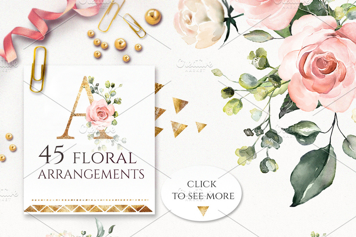 Sunny watercolor floral collection, a Decorative Illustration by Lisima (Photo 2 of 14)