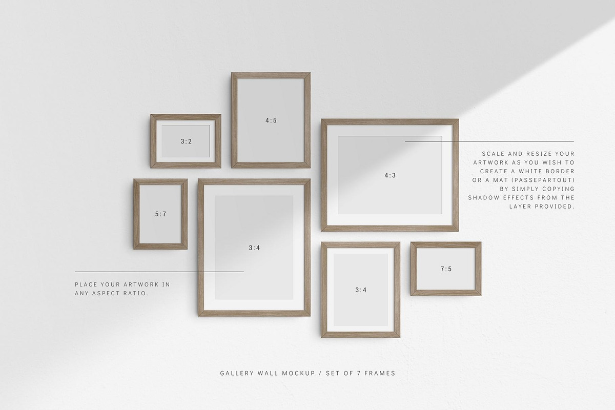 Gallery Wall Mockup | 7 Frames, a Household Mockup by DESIGN BY nube (Photo 7 of 9)