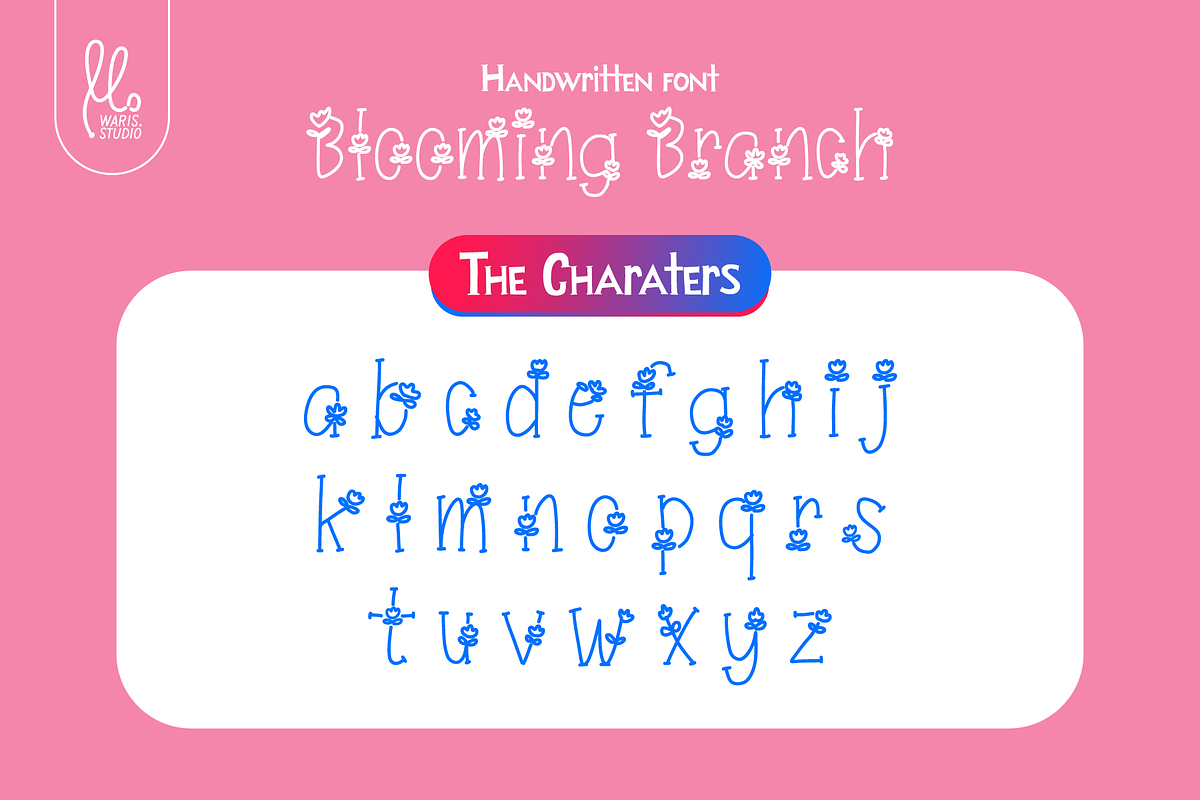 Blooming Branch Handwritten, a Handwritten Font by Waris Studio (Photo 7 of 8)