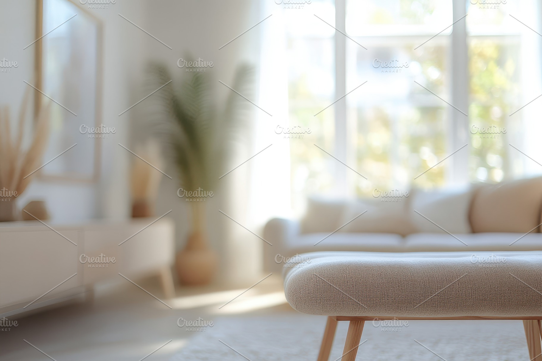 Light and airy living room interior, a Photo by Pavel_design