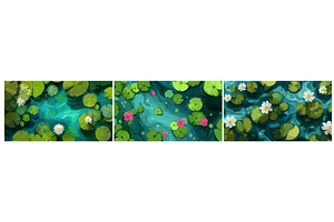 Swamp water top view. Marsh green, an Illustration by Stock-Smart-Start