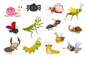 Cute Bugs Clipart, Hand Drawn, an Object Graphic by the_myro (Thumbnail 2 of 6)