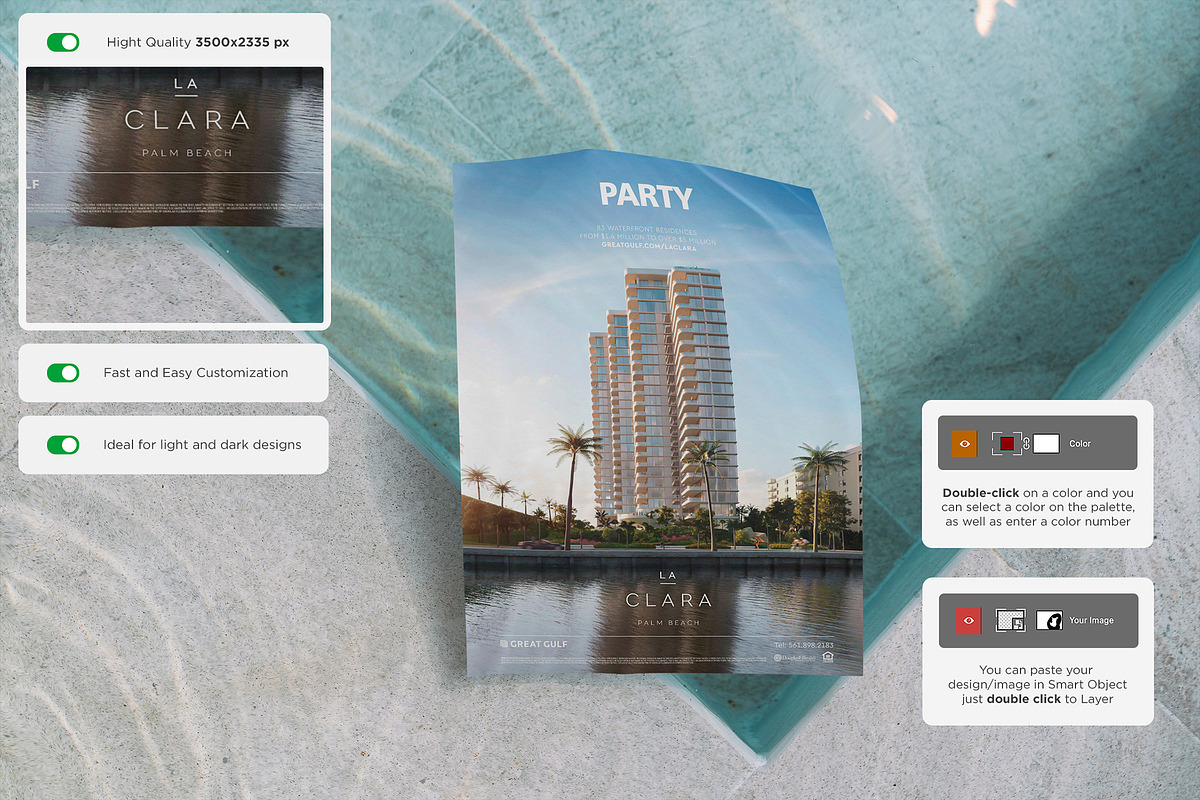 Poster Mockups Summer Party, a Print Template by Dikarte.Store (Photo 5 of 9)