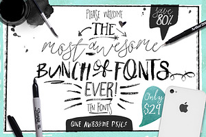 Bundle Of Fonts 2 In 1