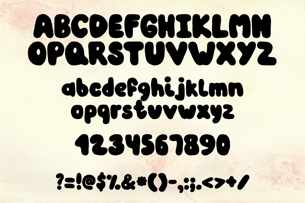 Bubble Gum - hand written font preview 3