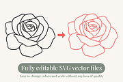Rose Flower Line Art Illustration, a Decorative Illustration by Kusumaillustration (Thumbnail 8 of 11)