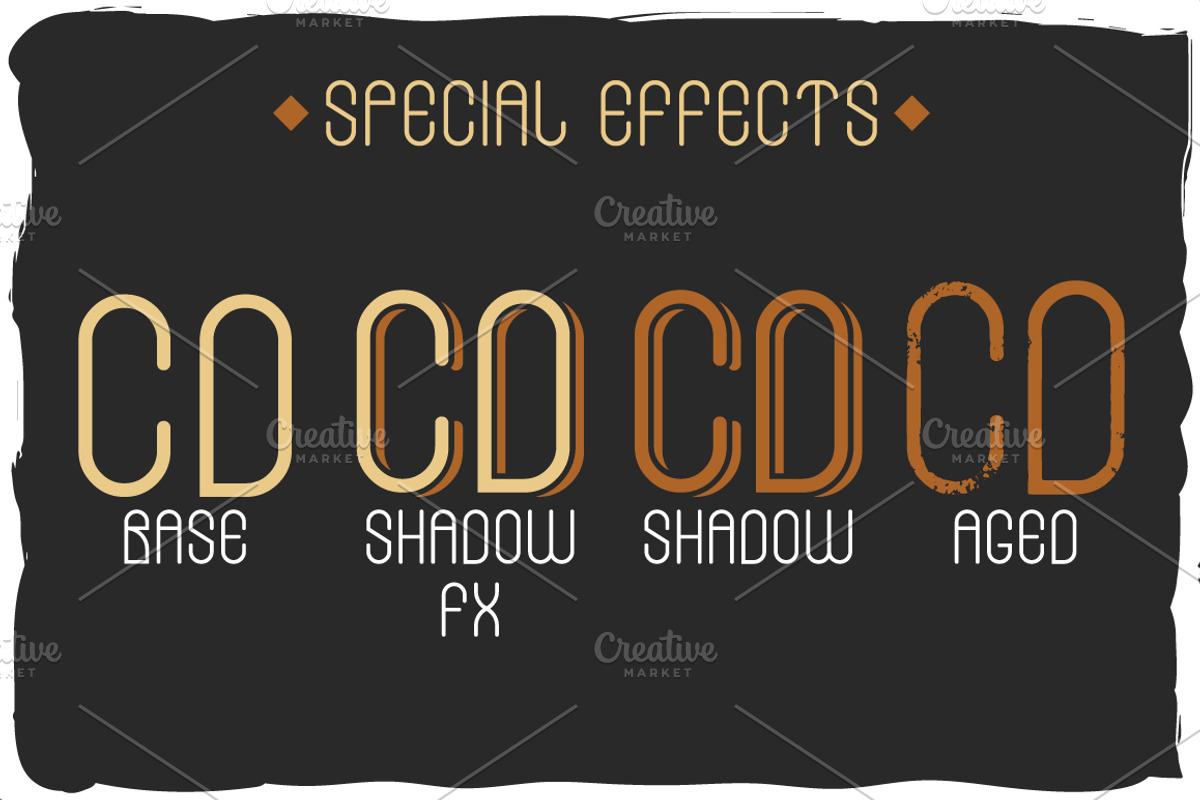 Stones font + bonus label preview 3