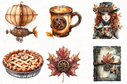 Steampunk Autumn Clipart, an Illustration by OK Design (Thumbnail 4 of 5)