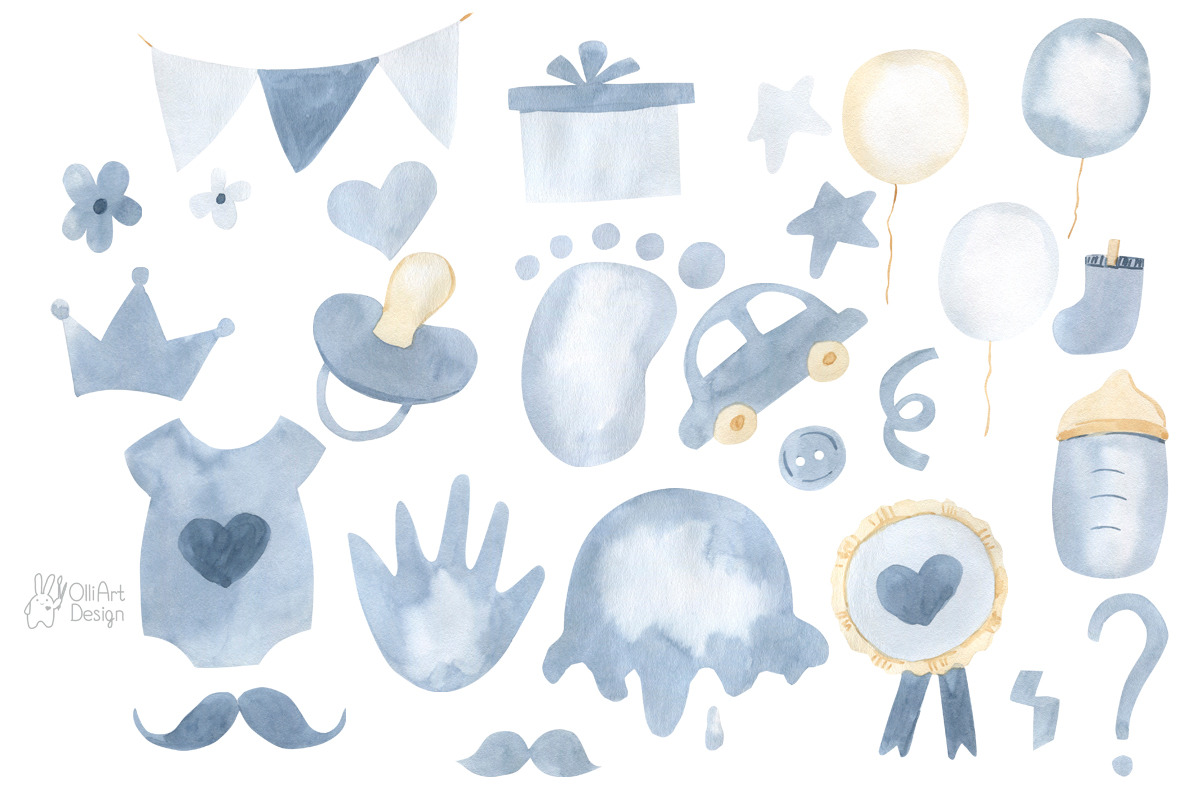 GENDER REVEAL PARTY, a Decorative Illustration by OlliArtDesign (Photo 4 of 6)