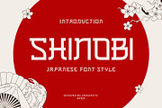 Shinobi Japanese Font Style, a Sans Serif Font by Vadovastd (Thumbnail 1 of 7)